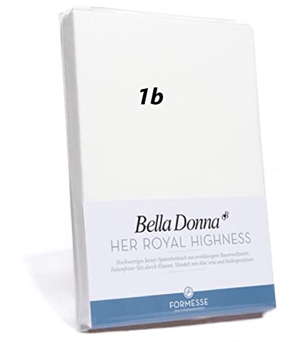 Bella Donna Jersey Spannbettlaken 1B Qualität 90/200 - 100/220cm Farbe Weiß 1000