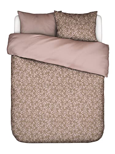 ESSENZA Bettwäsche Juliette Antique pink,200x200 + 2X 80x80 cm, 100% Baumwollsatin, Blumen