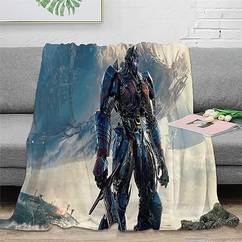 AZOOB Tv-Flanelldecke 3D-Transformers-Decke Weiche Plüsch-Bettwäsche Sofa-Couch-Überwurf Decke Gemütliche Heimdekoration Decken Bürodecke Nickerchen-Decke 127X152CM