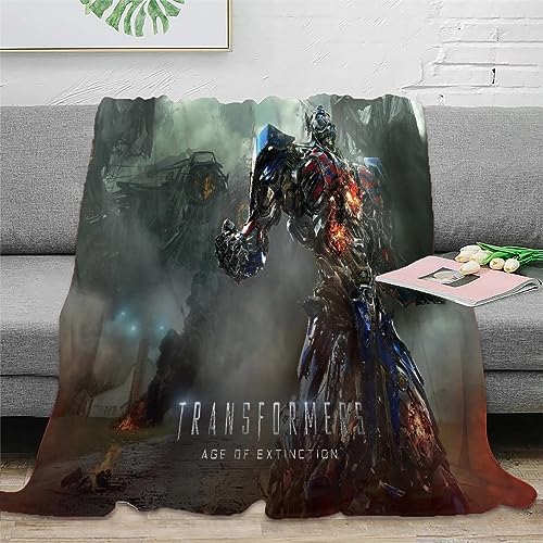 AZOOB Tv-Flanelldecke 3D-Transformers-Decke Weiche Plüsch-Bettwäsche Sofa-Couch-Überwurf Decke Gemütliche Heimdekoration Decken Bürodecke Nickerchen-Decke 127X152CM