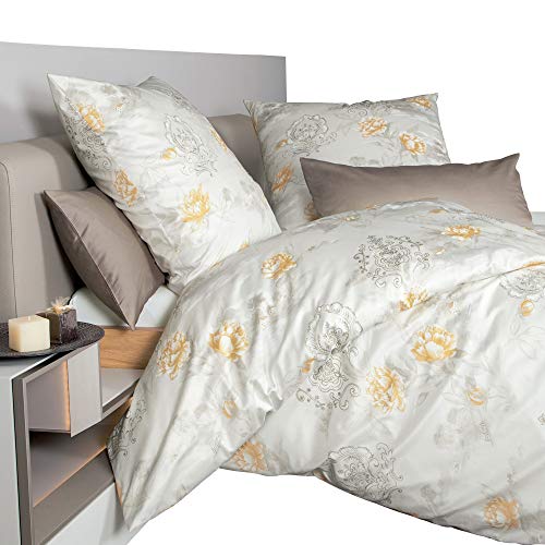 Janine Design Mako-Satin Bettwäsche Messina 43096-03 honiggold 1 Bettbezug 135 x 200 cm + 1 Kissenbezug 80 x 80 cm