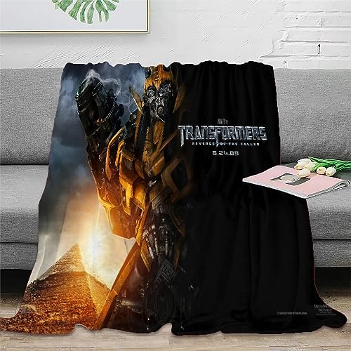 AZOOB Tv-Flanelldecke 3D-Transformers-Decke Weiche Plüsch-Bettwäsche Sofa-Couch-Überwurf Decke Gemütliche Heimdekoration Decken Bürodecke Nickerchen-Decke 127X152CM