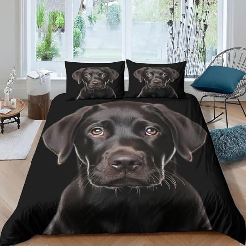 Tierhund 3D Bettwäsche-Set - 3-Teiliges Bettwäsche-Set 90X190 cm - Bequeme 100% Mikrofaser Mit Reißverschluss, 1 Bettbezug + 2 Kissenbezüge Hypoallergen Weich Und Glatt Prinzessin-59751218869120 00000