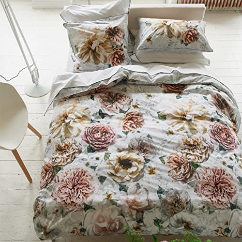 Bettbezug aus Perkal-Baumwolle, Bedruckt, Pahari Tuberose, 240 x 220 cm Designers Guild