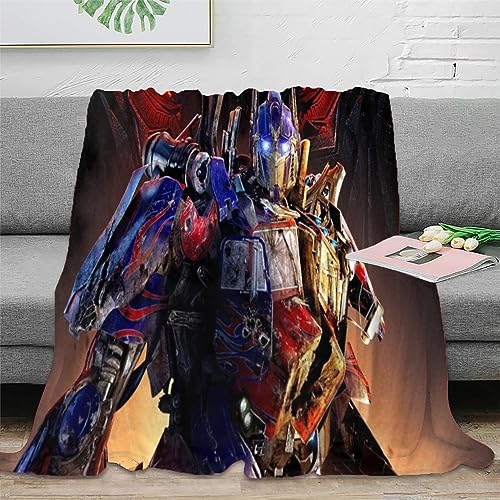 AZOOB Tv-Flanelldecke 3D-Transformers-Decke Weiche Plüsch-Bettwäsche Sofa-Couch-Überwurf Decke Gemütliche Heimdekoration Decken Bürodecke Nickerchen-Decke 127X152CM