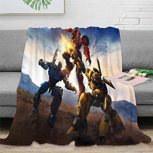 AZOOB Tv-Flanelldecke 3D-Transformers-Decke Weiche Plüsch-Bettwäsche Sofa-Couch-Überwurf Decke Gemütliche Heimdekoration Decken Bürodecke Nickerchen-Decke 127X152CM