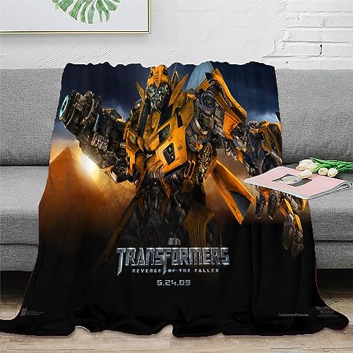 AZOOB Tv-Flanelldecke 3D-Transformers-Decke Weiche Plüsch-Bettwäsche Sofa-Couch-Überwurf Decke Gemütliche Heimdekoration Decken Bürodecke Nickerchen-Decke 127X152CM