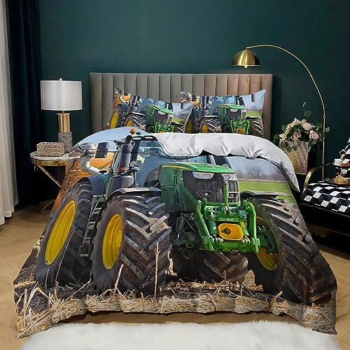 Leuchtende Bettwäsche + 10 Spiele - Kinder-Bettwäsche Traktor