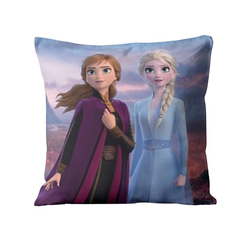 MTOnlinehandel Deko-Kissen für Kinder & Teenager, weich, kuschelig, für Frozen Fans Anna & ELSA, Fanartikel ideal für Kinderbett, Sofa, Leseecke oder Auto (Frozen)