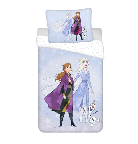 Disney Frozen Bettwäsche Eiskönigin Anna ELSA Kopfkissen Bettdecke für 135x200