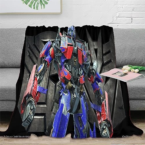 AZOOB Tv-Flanelldecke 3D-Transformers-Decke Weiche Plüsch-Bettwäsche Sofa-Couch-Überwurf Decke Gemütliche Heimdekoration Decken Bürodecke Nickerchen-Decke 150X200CM